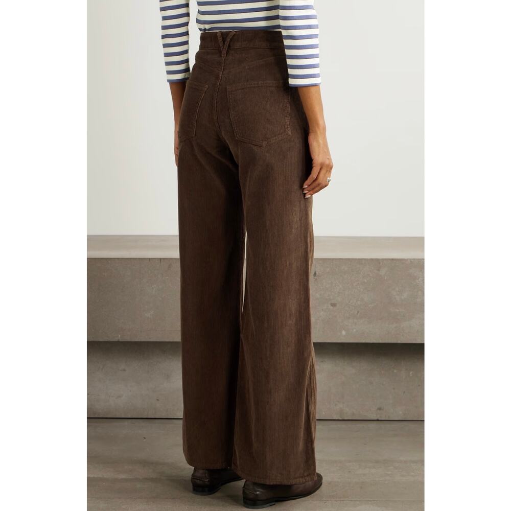 NEW Veronica Beard Taylor High Rise Wide Leg Pant Corduroy Brown Size 27 - Picture 4 of 11